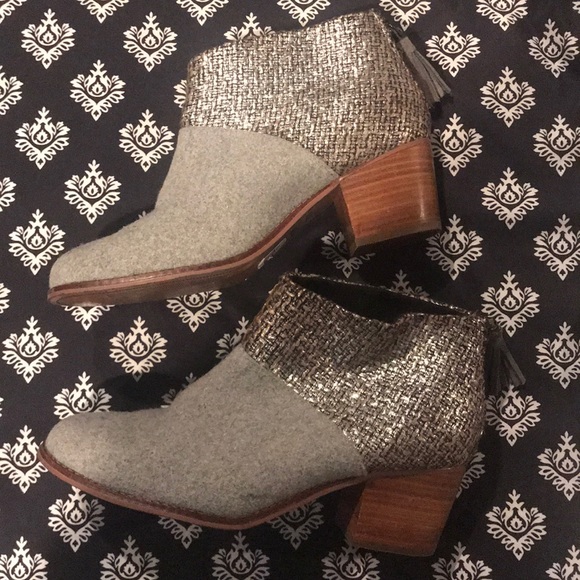 Toms Shoes - TOMS Suede Shiny Booties